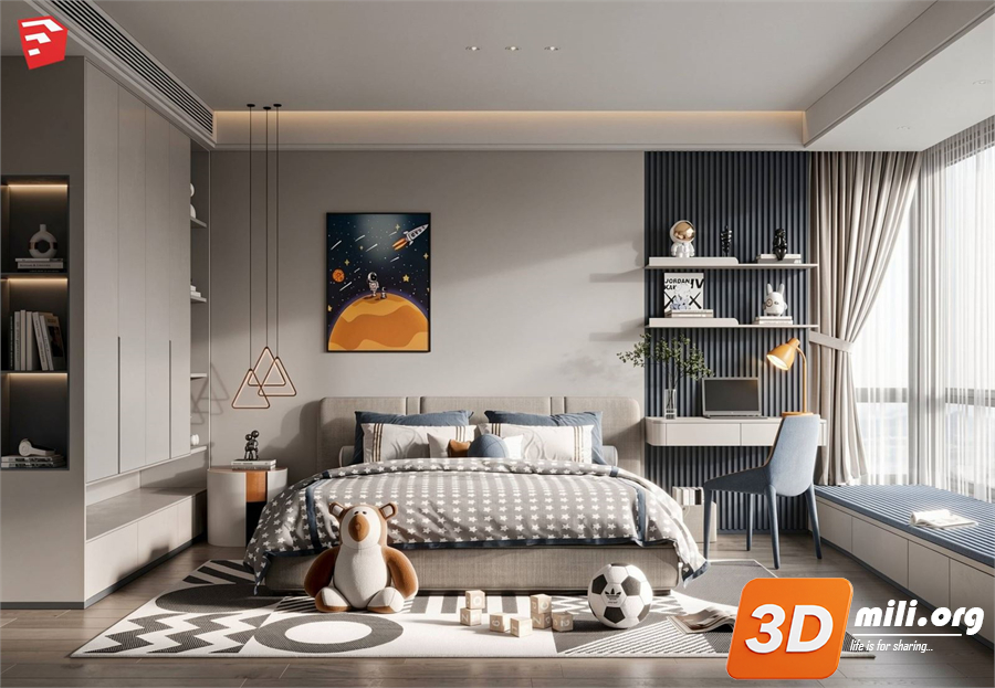 Children Room Scenes Skp FIles 